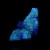 Calcite on Fluorite (fluorescent) Moscona Mine M04487